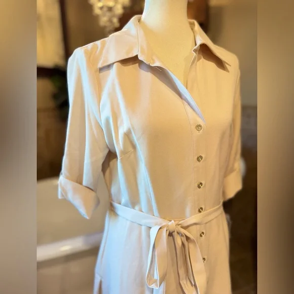 NWT Sharagano Belted Tiered Fit & Flare Minidress size 12 - Picture 6 of 10